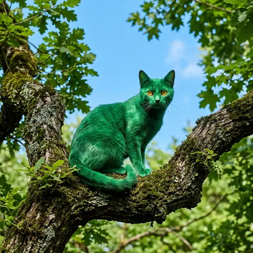Green Cat: A Unique Feline Beauty in Nature