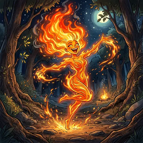 Fiery Ember Female Character | Blaze of Brilliance | Disney's Ember