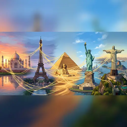 Globalization Concept Through Cultural Landmarks Web