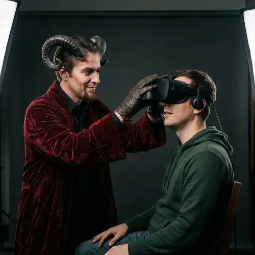 Satan with VR Goggles: Unleashing a New Experience
