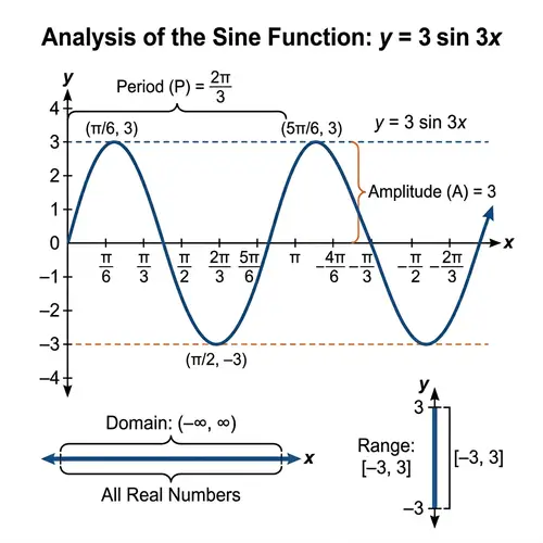 Understanding Sinusoidal Waves: Amplitude, Period, Domain and Range