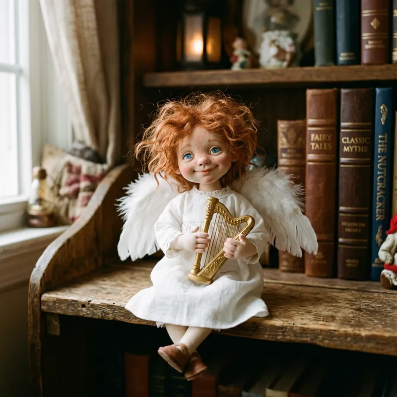 Chucky the Angel Doll with Golden Harp | Unique Collectible Toy Chucky the Angel Doll with Golden Harp | Unique Collectible Toy