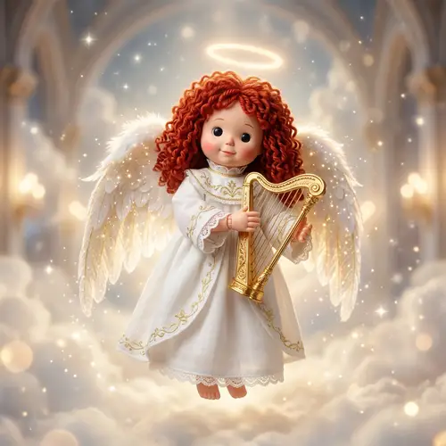 Angel Doll with Golden Harp - Surprising Transformation