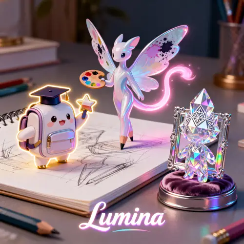 Lumina Pencil Brand Mascots: Students, Artists, Collectors