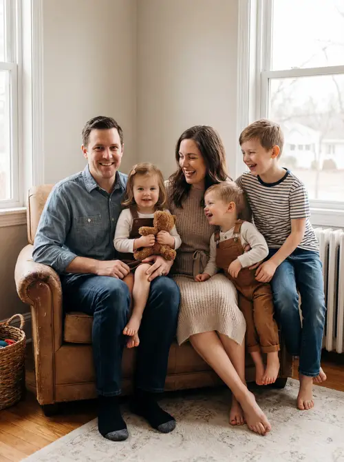 Heartwarming Family Portrait: Joy & Love Captured