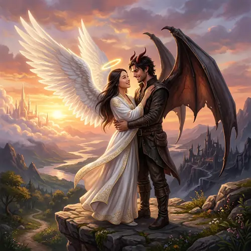 Angel and Devil Falling in Love: A Beautiful Paradox