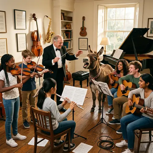 Singing Donkey with Music Students | Joyful Ensemble Scene