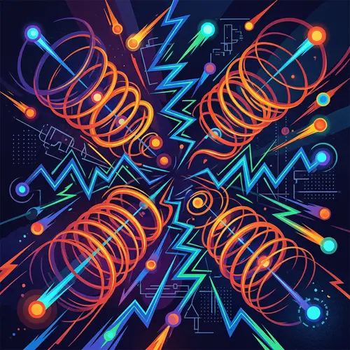 Vibrant Particles: Abstract Art Physics Experiment