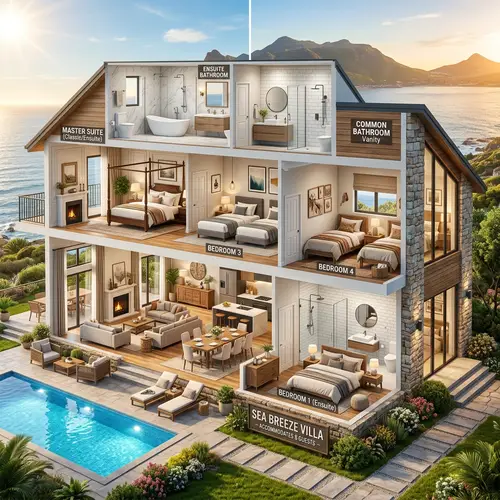 Luxurious 4-Bedroom Vacation Home for 8 People