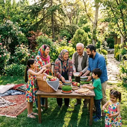 Persian Family Picnic for Sizdah Bedar Celebration