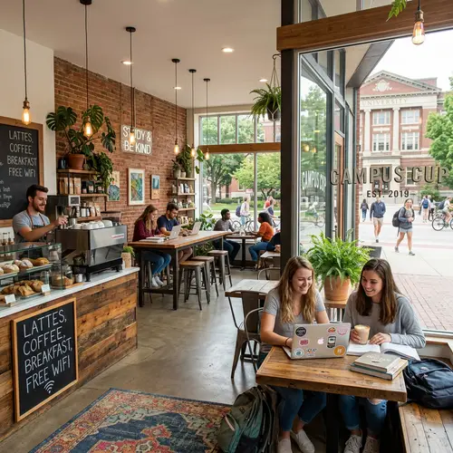 Modern College Café Design for Students