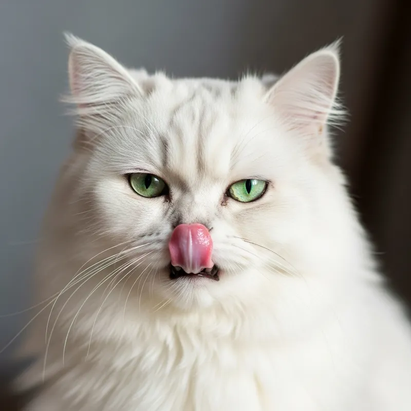 Friendly Purebred Cat with a Cute Squint