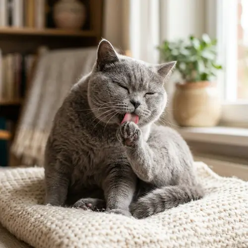 Friendly Purebred Cat with a Cute Squint