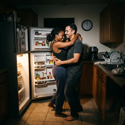 Passionate Dance in Kitchen at Midnight | Emotional Moment