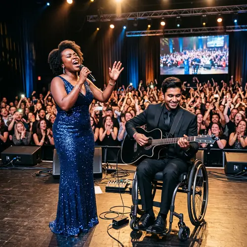 Soulful Duet: African-American Singer & South Asian Guitarist Performance