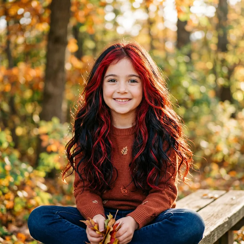 Enchanting Black and Red Hair Beauty | Flaming Shadow Look
