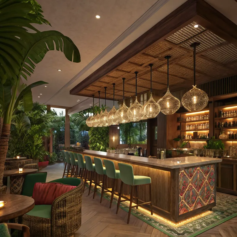 Luxury Tropical Resto Bar Design Ideas