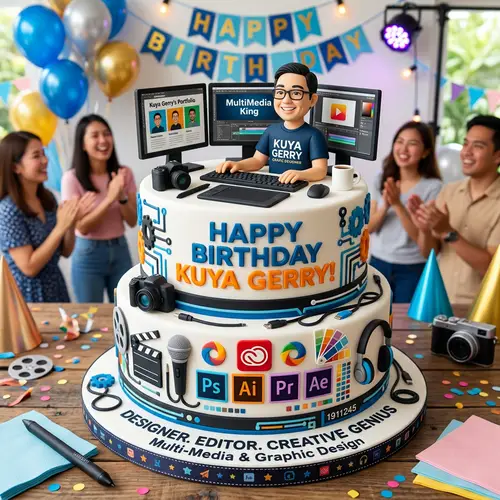 Happy Birthday Kuya Gerry - Multimedia Designer Cake