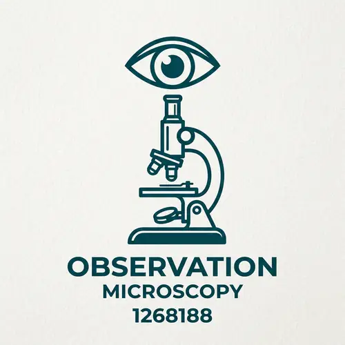 Discover Insights: Eye Symbol Above Microscope