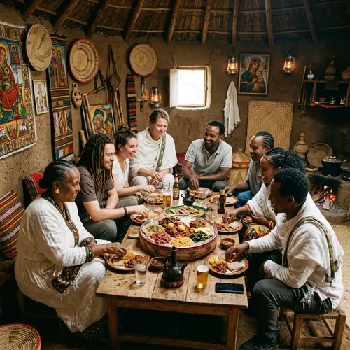 Traditional Ethiopian Food Experience in Cozy Cottage