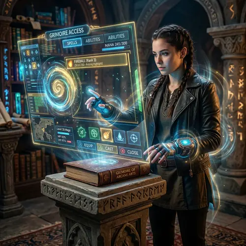 Holographic Menu Navigation & Thought Activation in Gaming