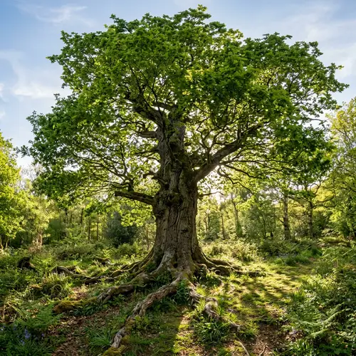 Majestic Tree with Lush Green Leaves | Serene Natural Scene