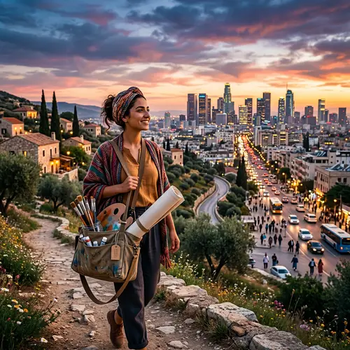 Middle-Eastern Female Artist Embarks on Urban Journey | Cityscape Painting
