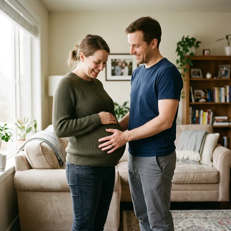 Pregnant Woman and Partner: Cherishing the Moment