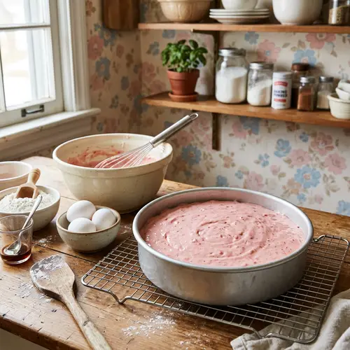 Pink Raw Cake Recipe | Baking Kitchen Inspiration