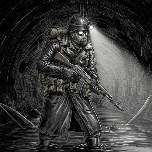 Post-Apocalyptic Art: Metro 2033 Stalker Illustration