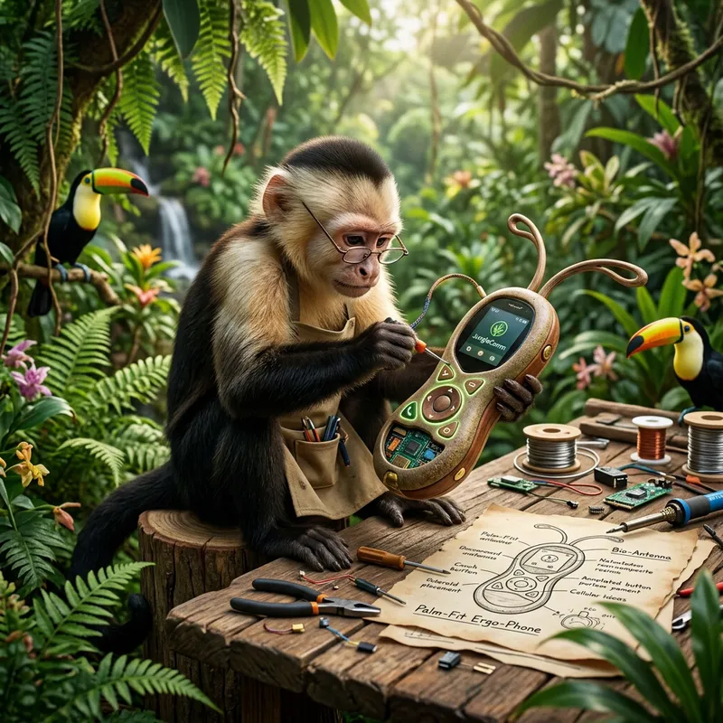 Innovative Monkey Designing Unique Non-Rectangular Cellular Model