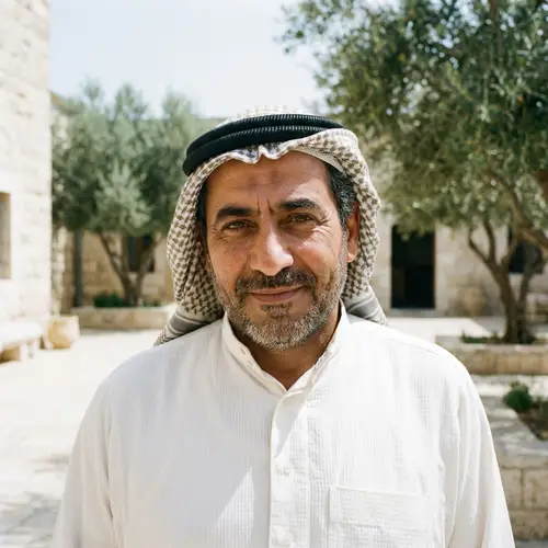 Detailed Middle Eastern Man Portrait Drawing | Traditional Attire