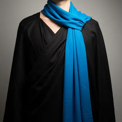 Black Toga with Blue Scarf for Courses