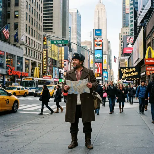 Soviet Man Embracing American Life | New York Exploration