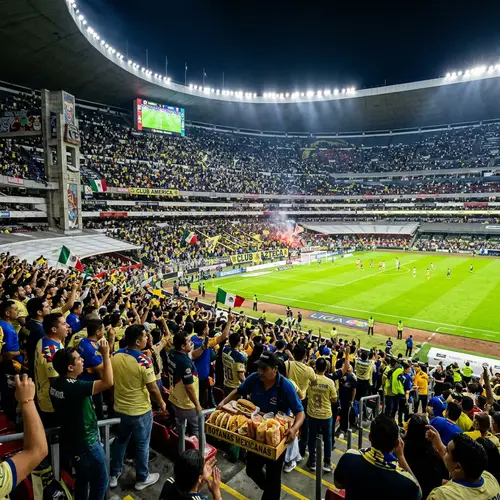 Vibrant Mexican Soccer Stadium | Fans, Vendors & Excitement