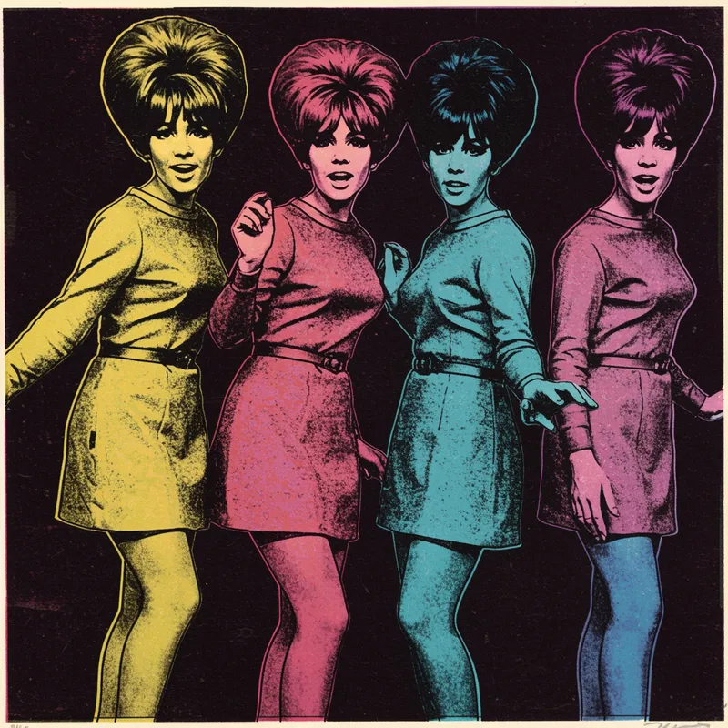 The Shangri-Las in Andy Warhol Style Art
