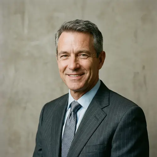 Professional Portrait of a Wise 50-Year-Old Caucasian Businessman