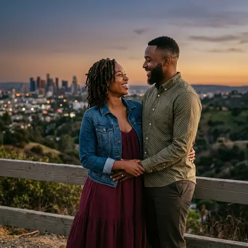 Romantic Moments of a Black Couple