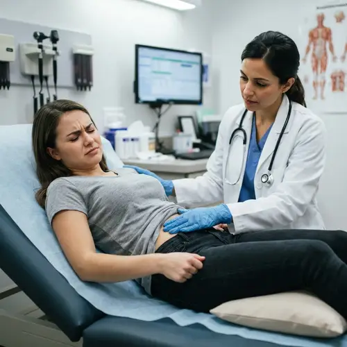 Jennifer's Tummy Pain Examined by Dr. Scarlett