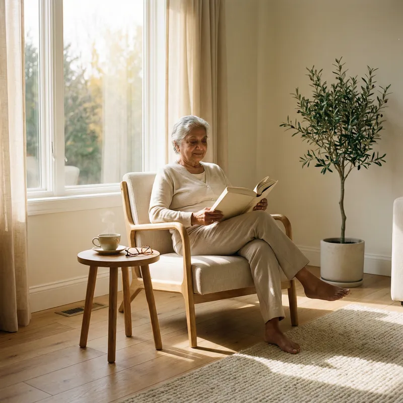 Serene Retirement in a Minimalist Space Serene Retirement in a Minimalist Space