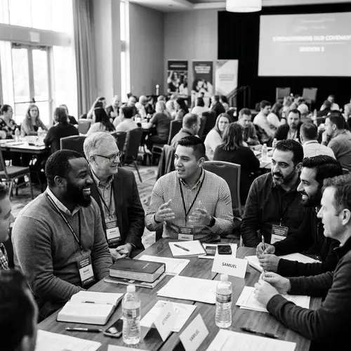 Diverse Christian Men at Marriage Seminar | Documentary Style Photo