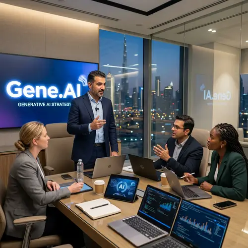 Director Leading Discussion on Gene.AI with Business Experts