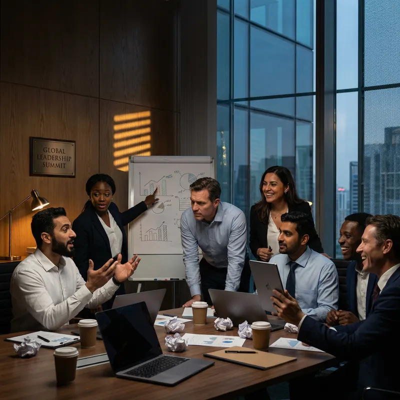 Dramatic Business Executives Meeting | Energized Brainstorming Session