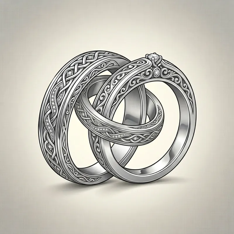 Interlocked Rings Vector Art | Unity and Connection Design
