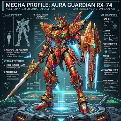 Sinanju Gundam: Futuristic Robot Suit Infographic