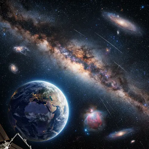 Breathtaking View of the Universe: Galaxies, Stars, and Nebulae