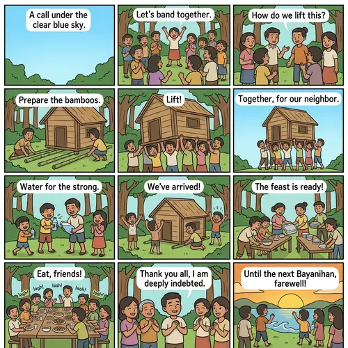 Bayanihan Comic Strip: A Forest Tale of Unity and Community Spirit