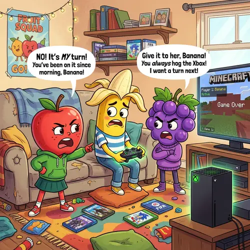 AI Kids Furries Argue Over Xbox Playing Rights