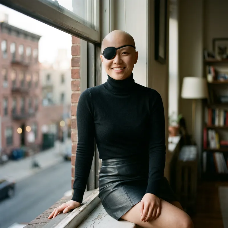 Mysterious Bald Asian Woman - Professional Portrait Mysterious Bald Asian Woman - Professional Portrait