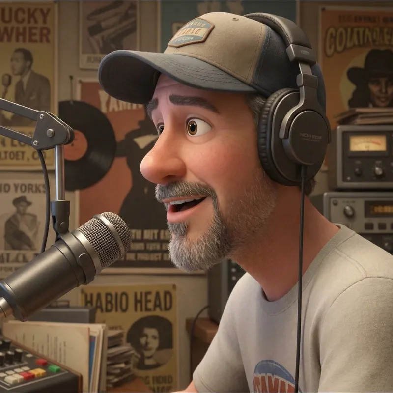 3D Pixar Radio DJ Character Design